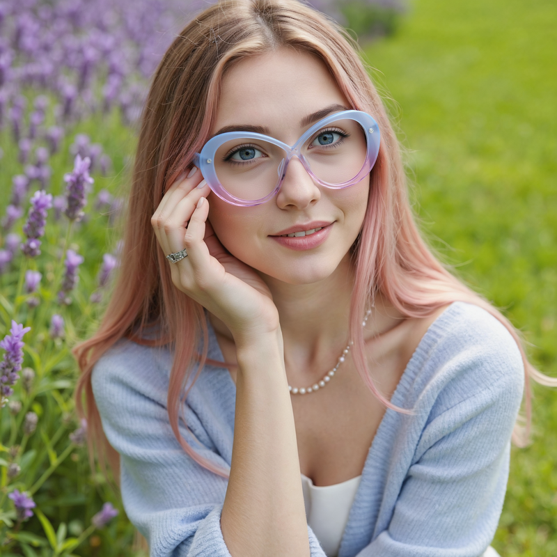Ellit Oval Blue Glasses