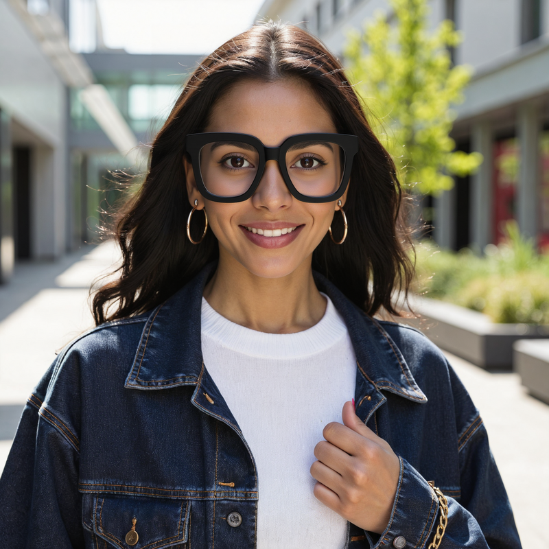 Gilla Square Black Glasses