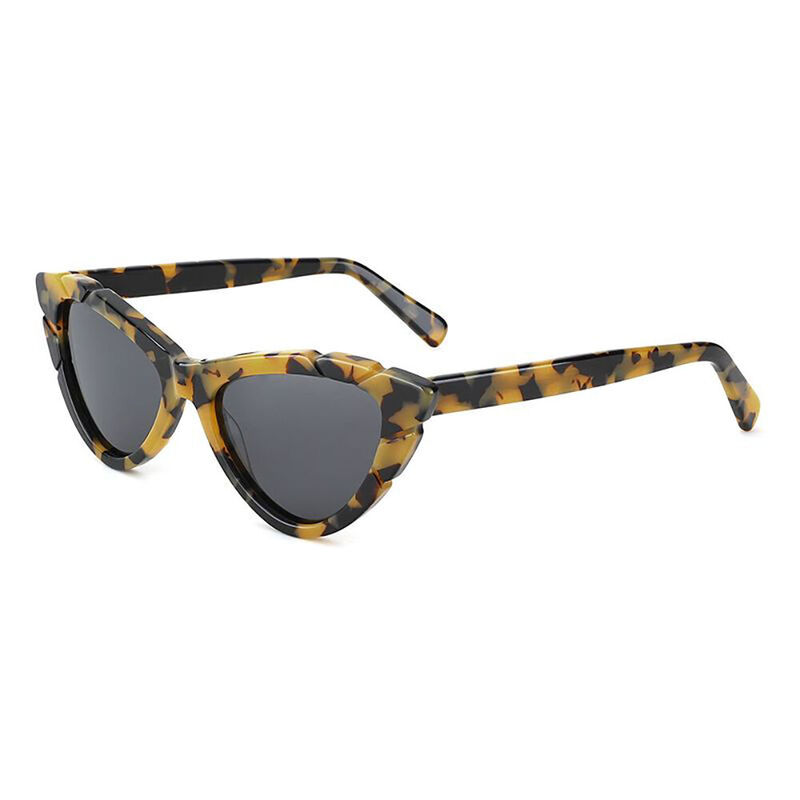 Holiday Cat Eye Yellow Tortoise Sunglasses