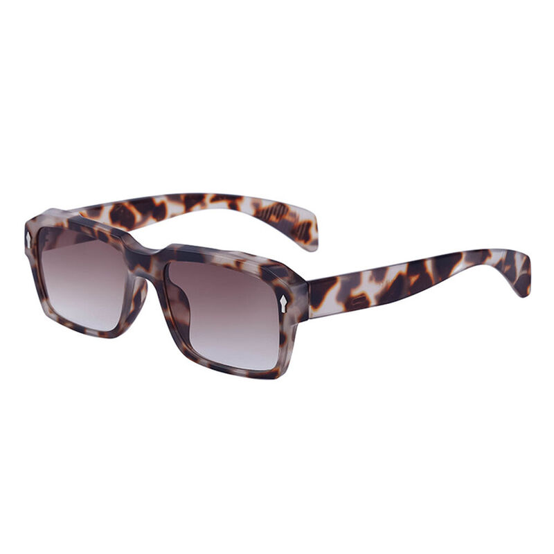 Toni Rectangle Leopard Sunglasses