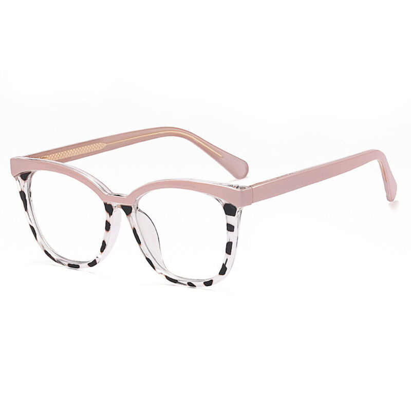 Veronica Square Pink Leopard Glasses