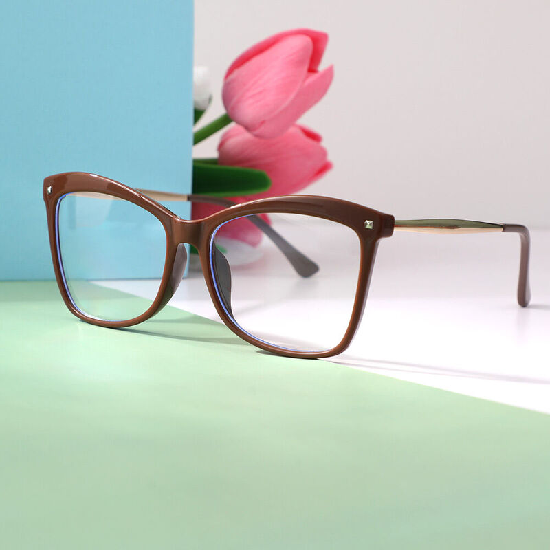 Adaire Cat Eye Brown Glasses