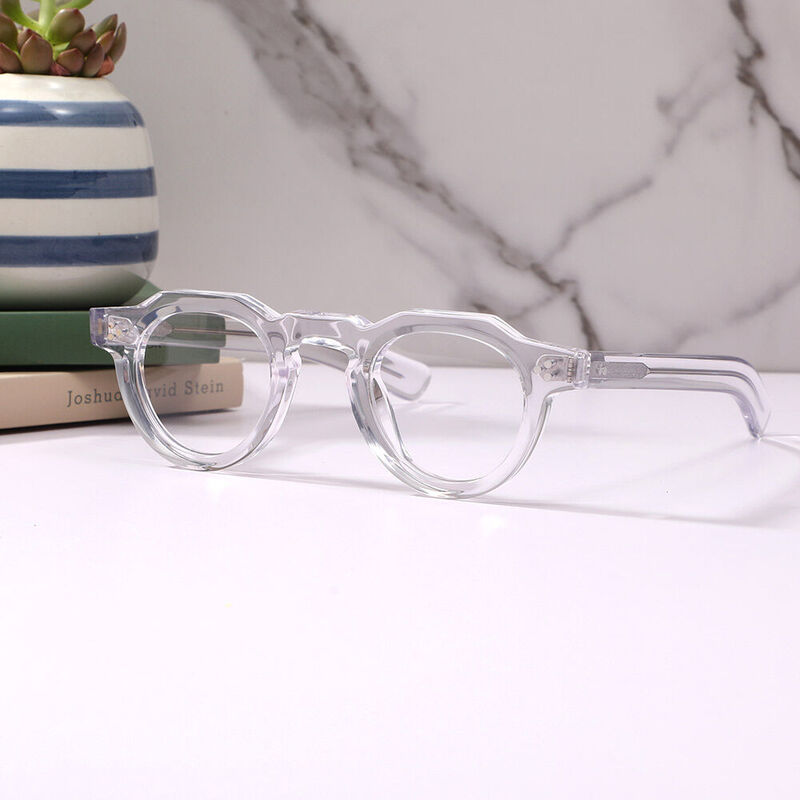 Cedrica Round Clear Glasses