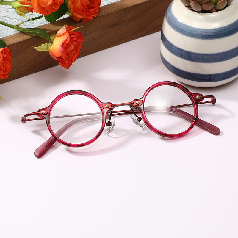 Clarep Round Pink Glasses