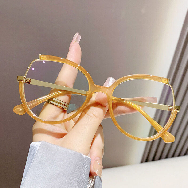 Giles Cat Eye Orange Glasses