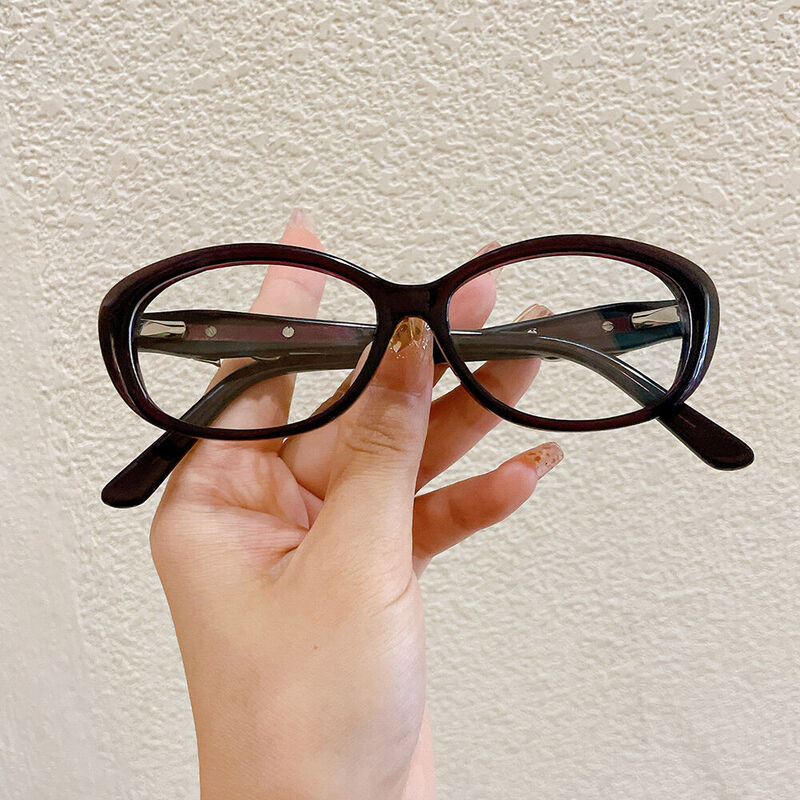 Emmi Cat Eye Purple Glasses