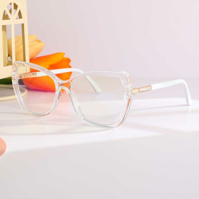 Dinah Cat Eye Clear Glasses