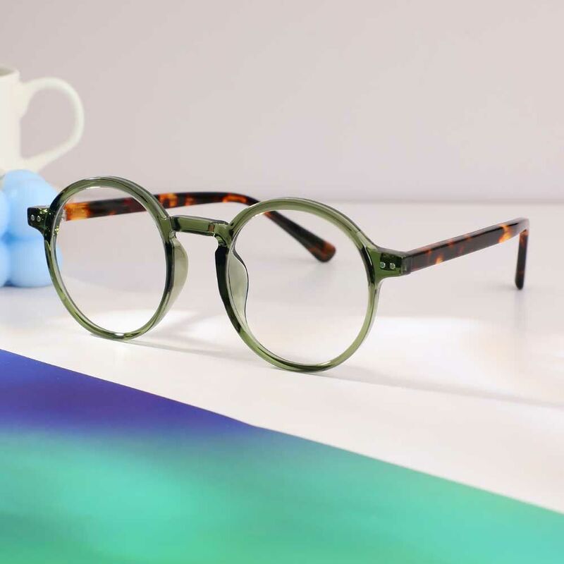 Murray Round Green Glasses