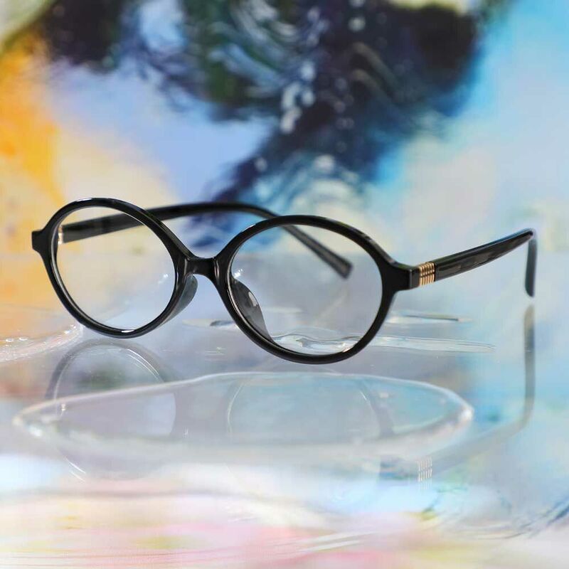 Odelia Ovale Schwarze Brille