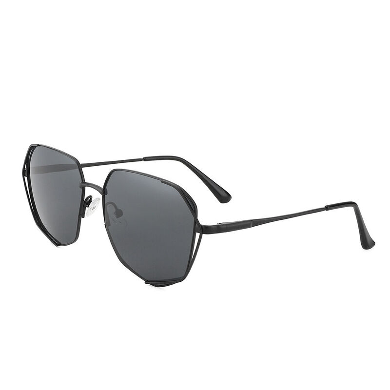 Monument Geometric Black Sunglasses