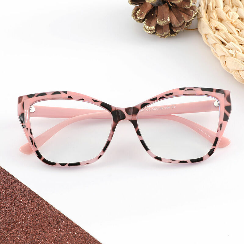 Brian Cat Eye Pink Glasses