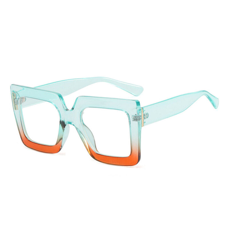 Quie Square Blue Glasses - Aoolia.com