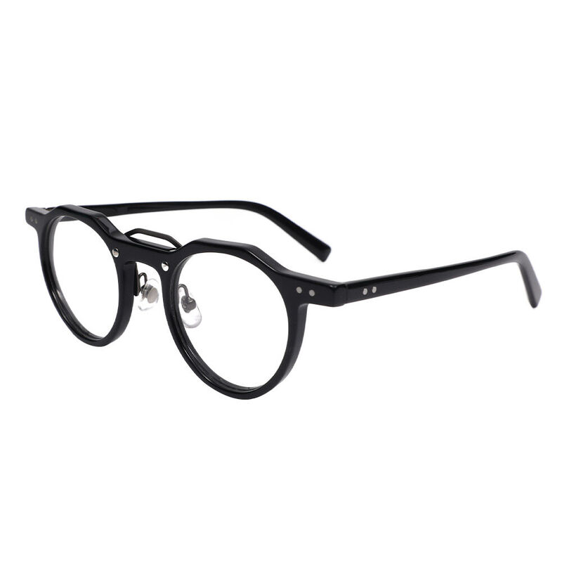 Alail Round Black Glasses