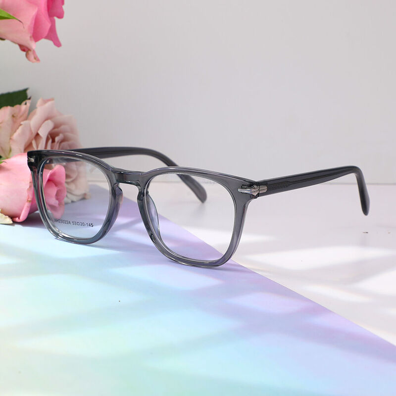 Dorothe Square Grey Glasses