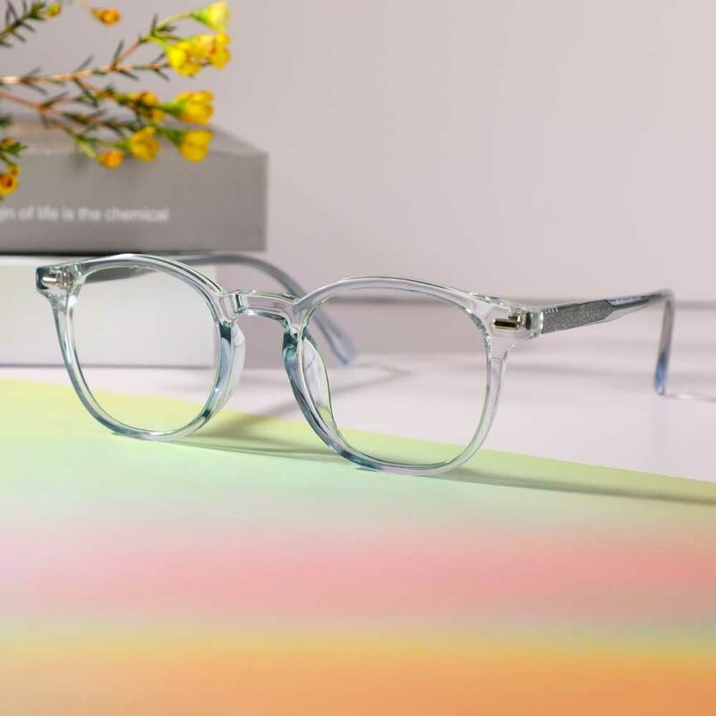 Scripps Round Blue Glasses