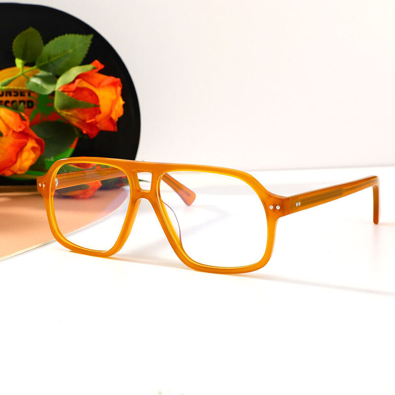 Bessem Pilote Orange Brille