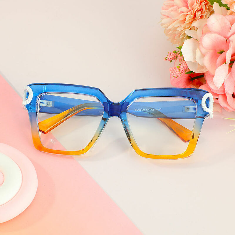 Jonath Square Blue Glasses