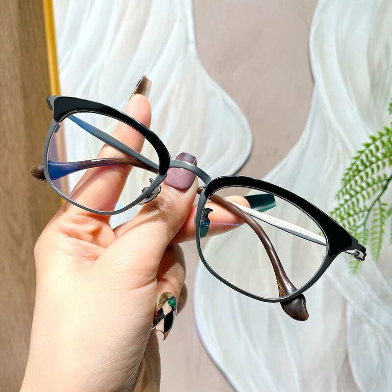 Martin Browline Black Glasses