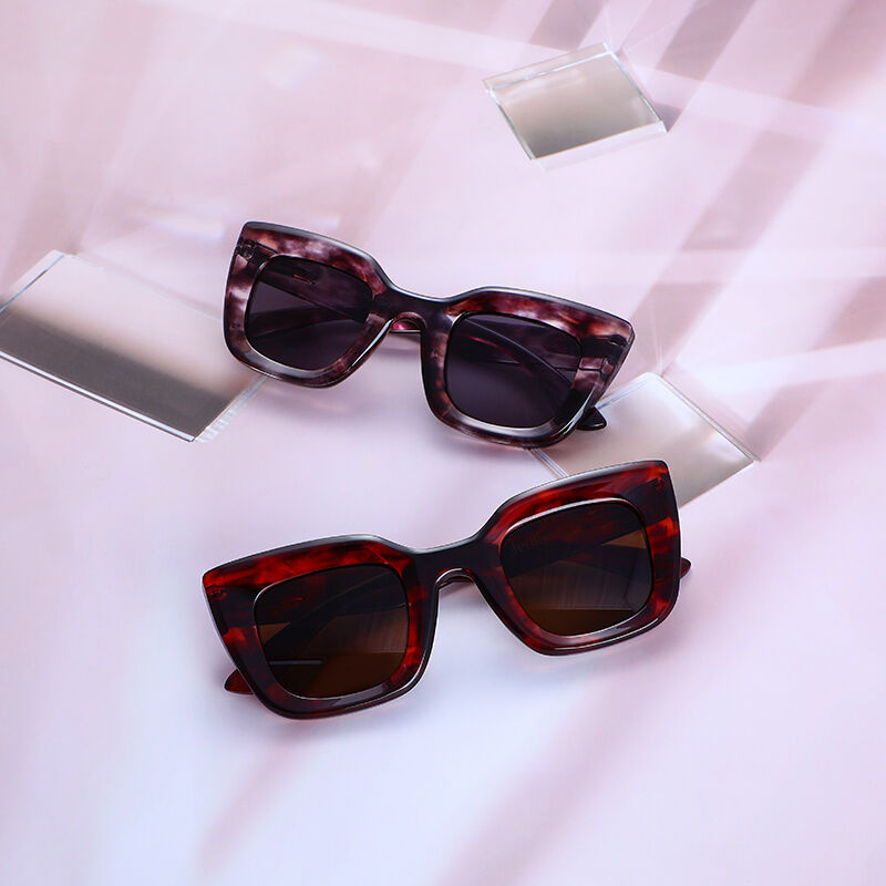 Retro Chaser Rectangle Grey Sunglasses