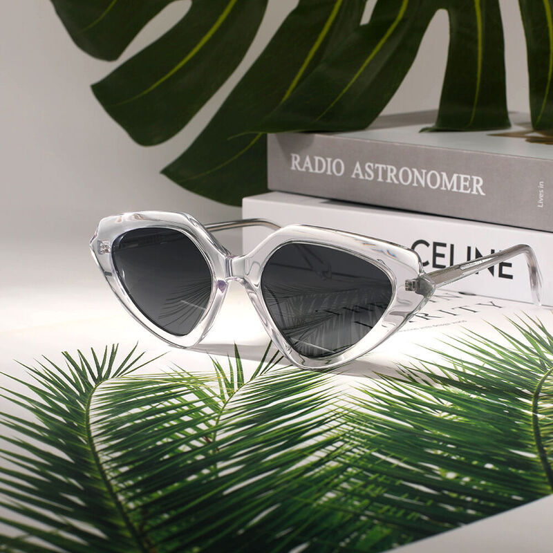 Adelia Cat Eye Transparent Sunglasses
