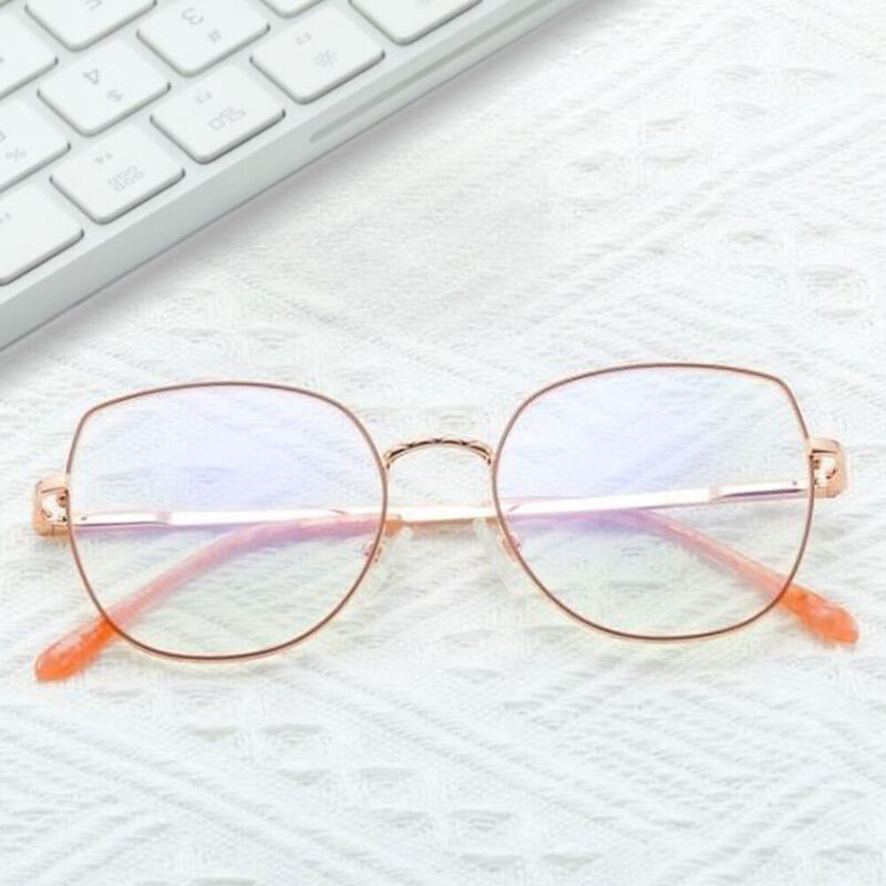Pearl Cat Eye Orange Glasses
