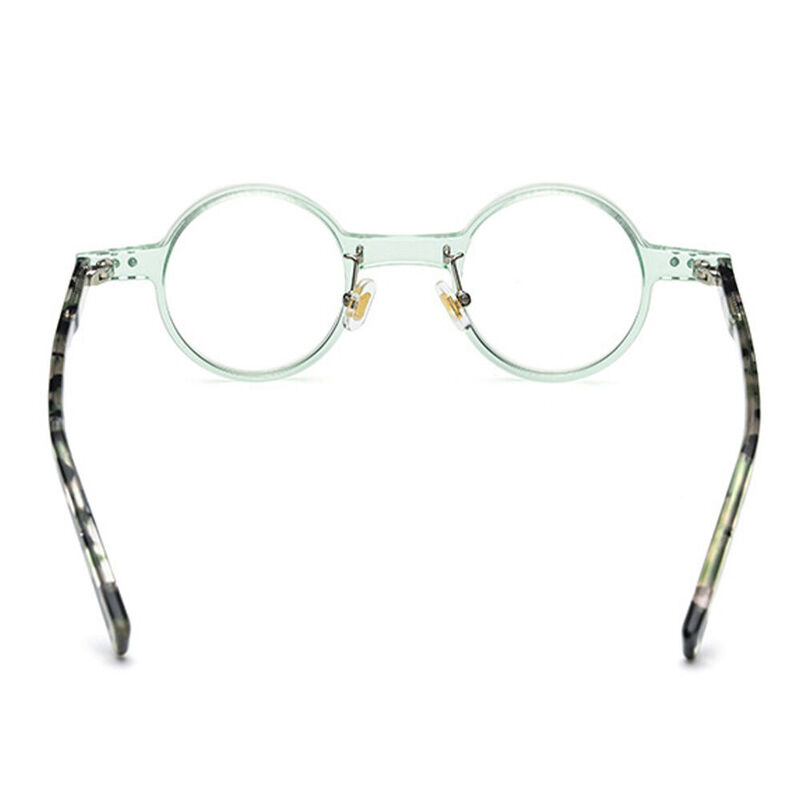 Davies Round Green Clear Glasses