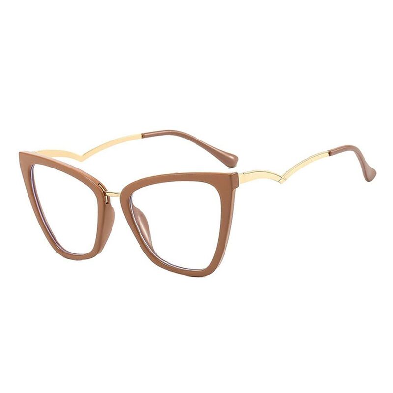 Luccy Cat Eye Brown Glasses