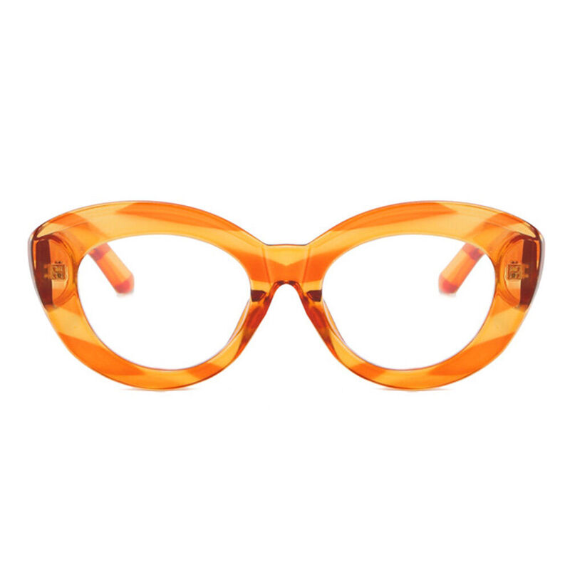 Omir Cat Eye Orange Glasses