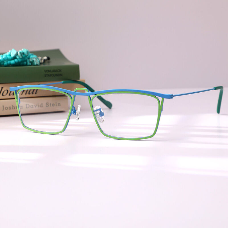 Novia Square Blue Glasses