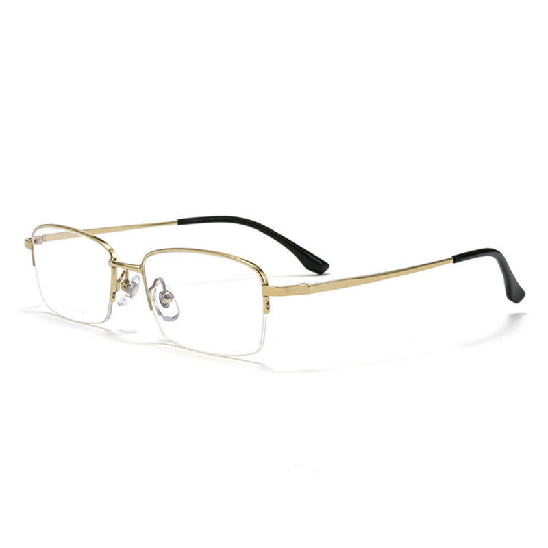 Laurea Rectangle Gold Glasses