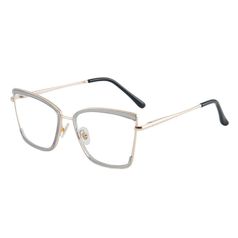 Ellen Cat Eye Gray Glasses