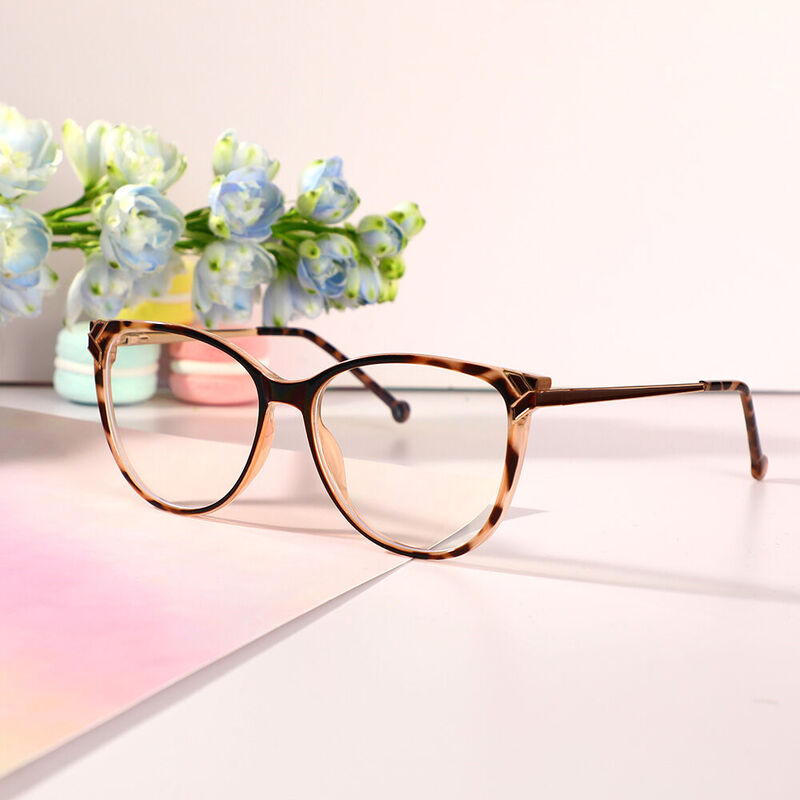 Eleano Cat Eye Leopard Glasses