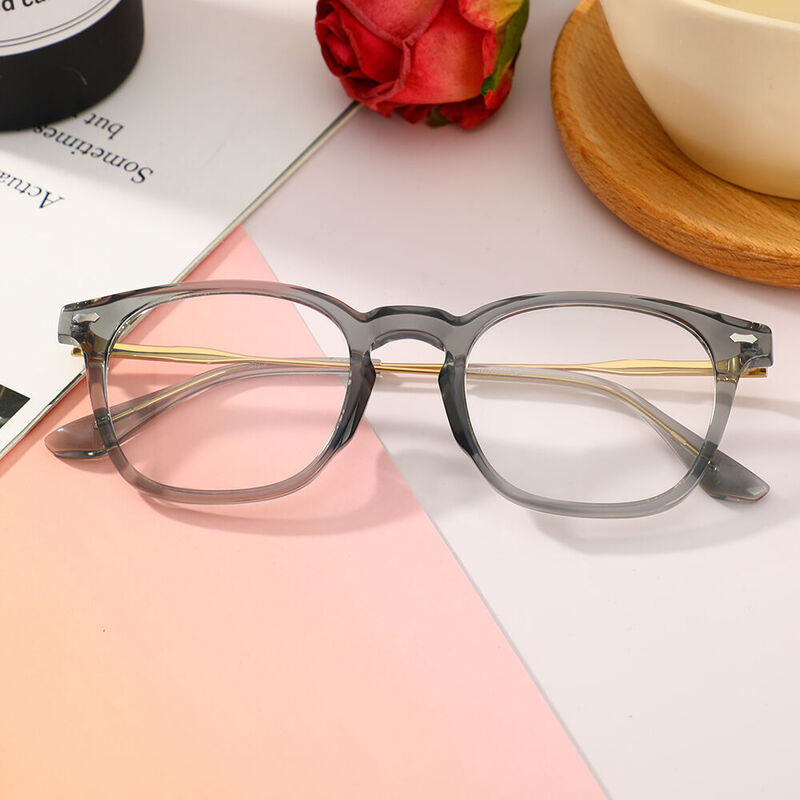 Pepys Square Gray Glasses