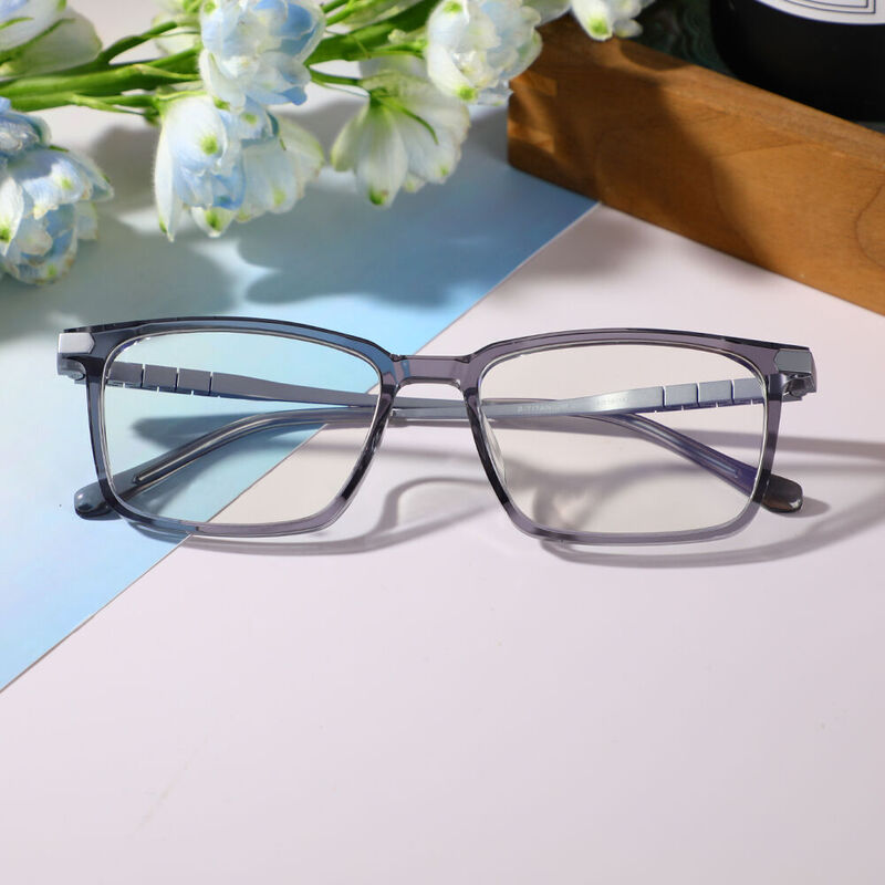 Lytton Rectangle Gray Glasses