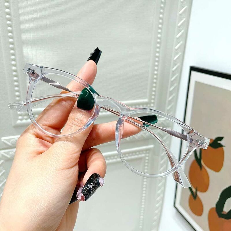 Monroe Round Clear Glasses