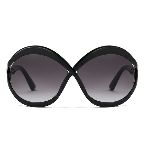 Aurelian Round Black Sunglasses