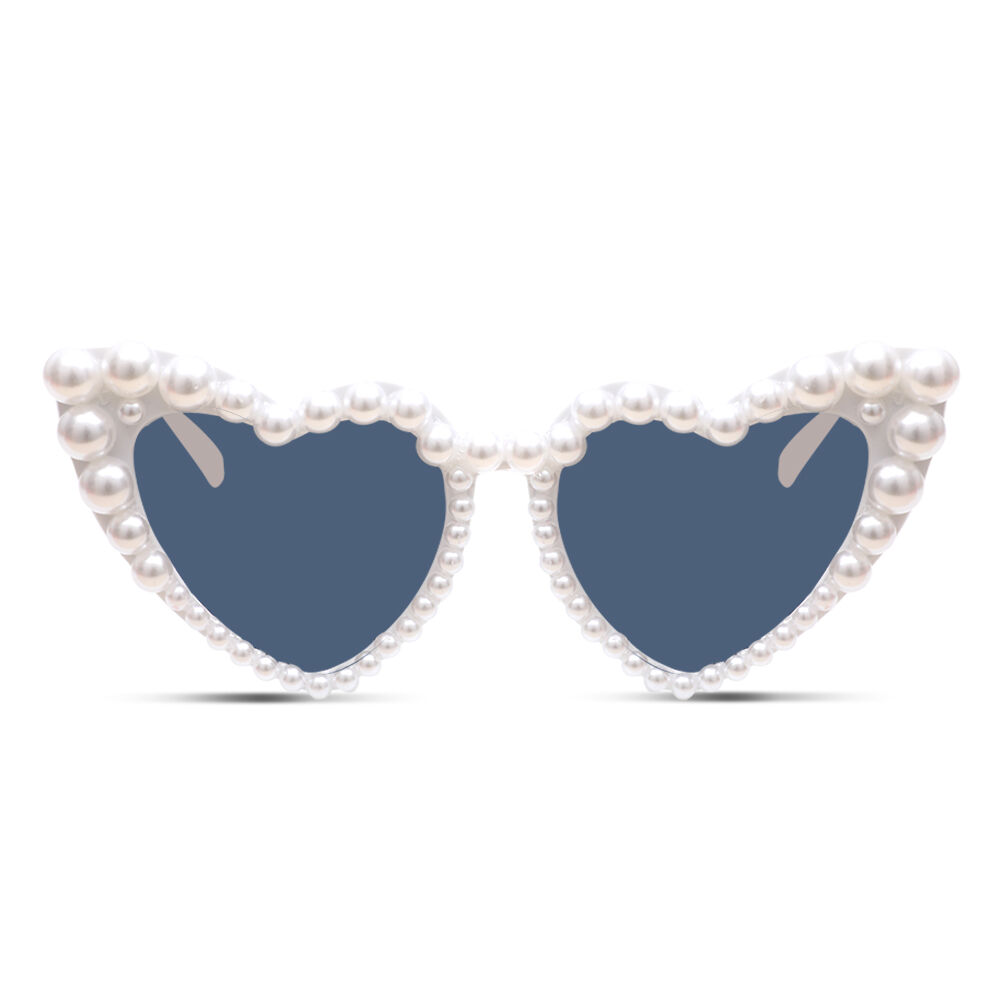Quinti Heart White Sunglasses