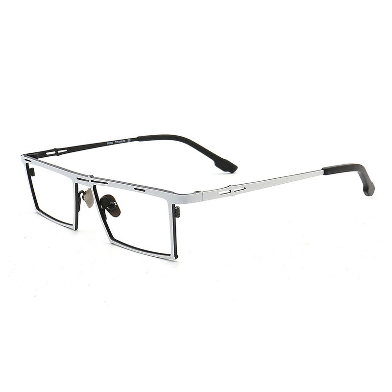 Wit Rectangle White Glasses