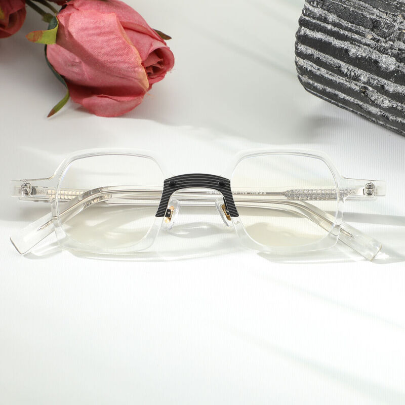 Nahum Square Clear Glasses