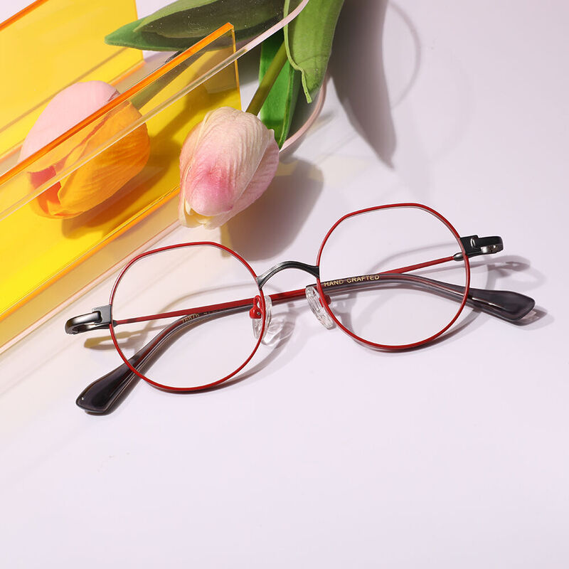 Als Round Red Glasses