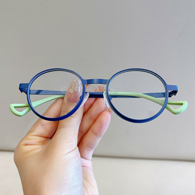 Prude Round Blue Glasses