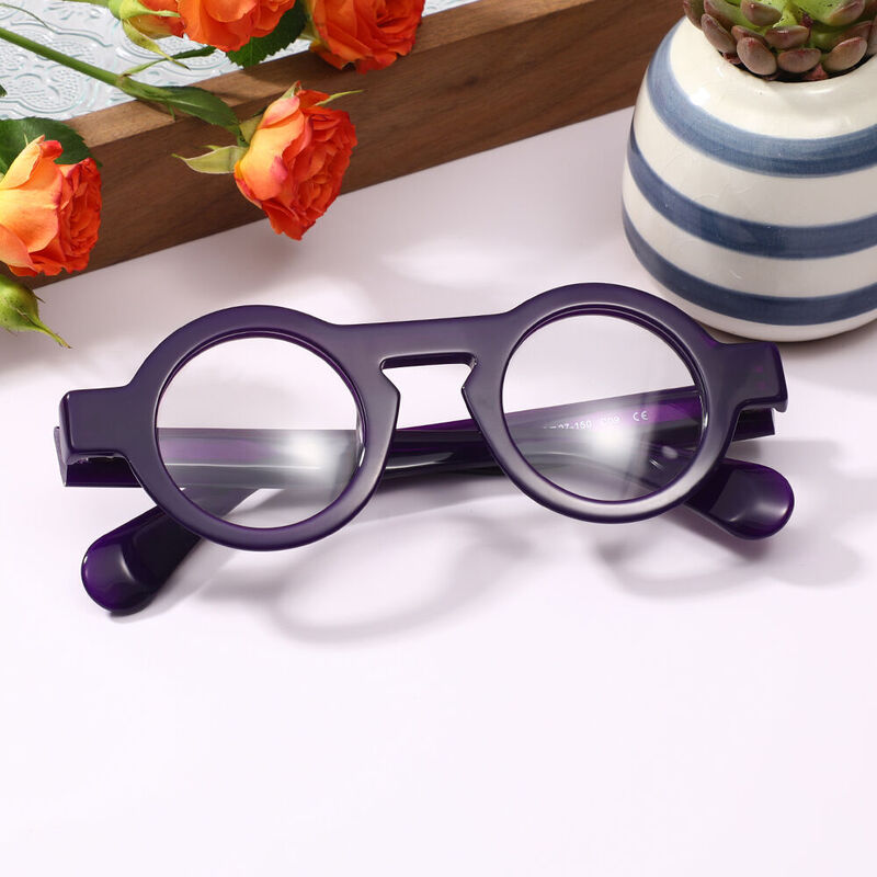 Jesso Round Purple Glasses