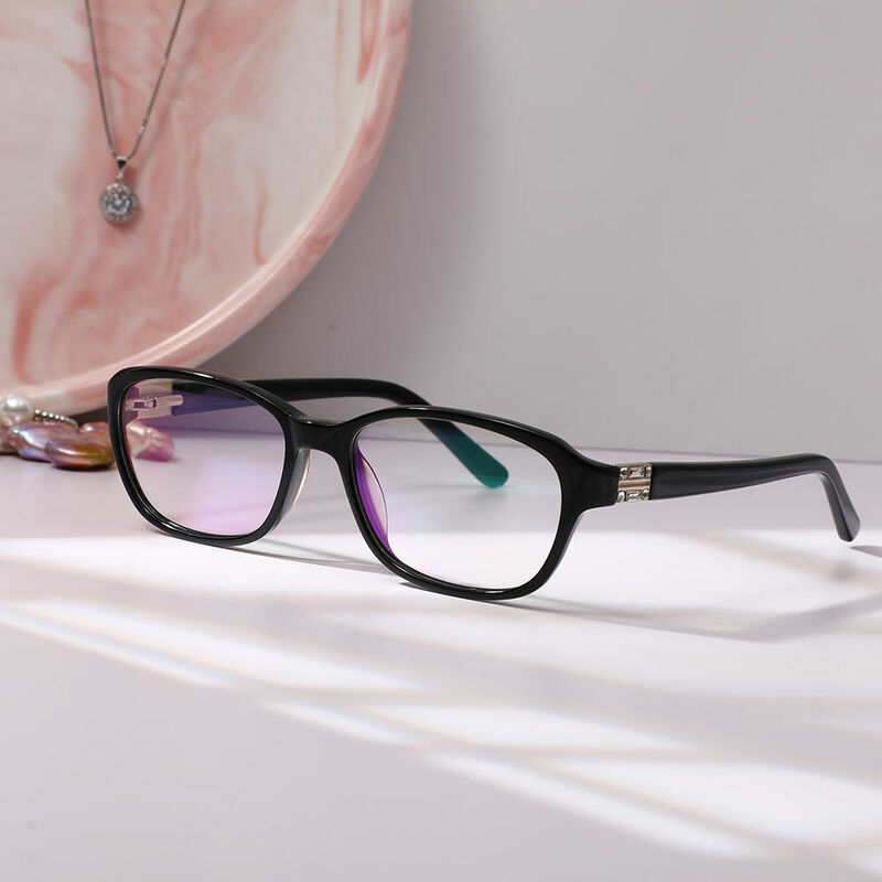 Howar Rectangle Black Glasses