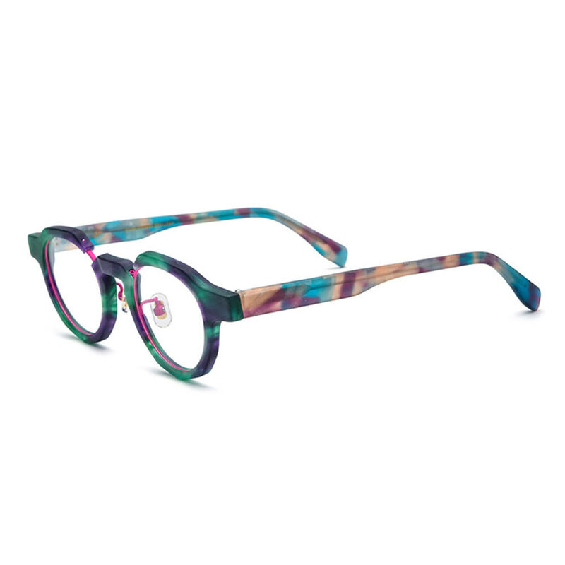 Juliet Geometric Green Glasses