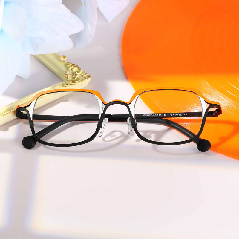Geordiee Square Black Glasses