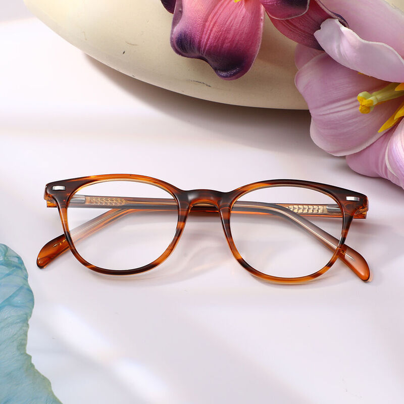 Gafas Graduadas Redondas Marrones Kimb