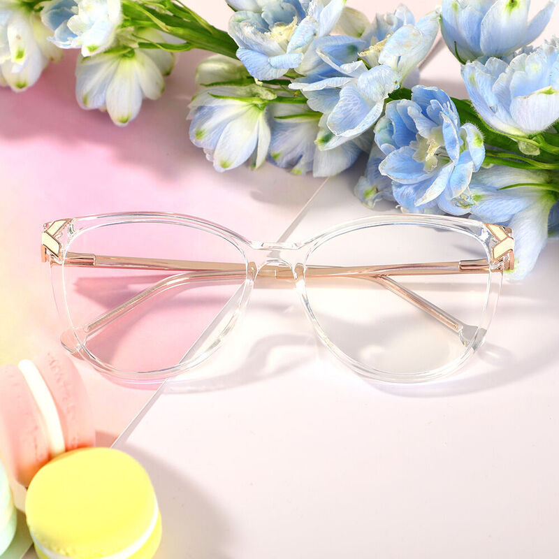 Eleano Cat Eye Clear Glasses