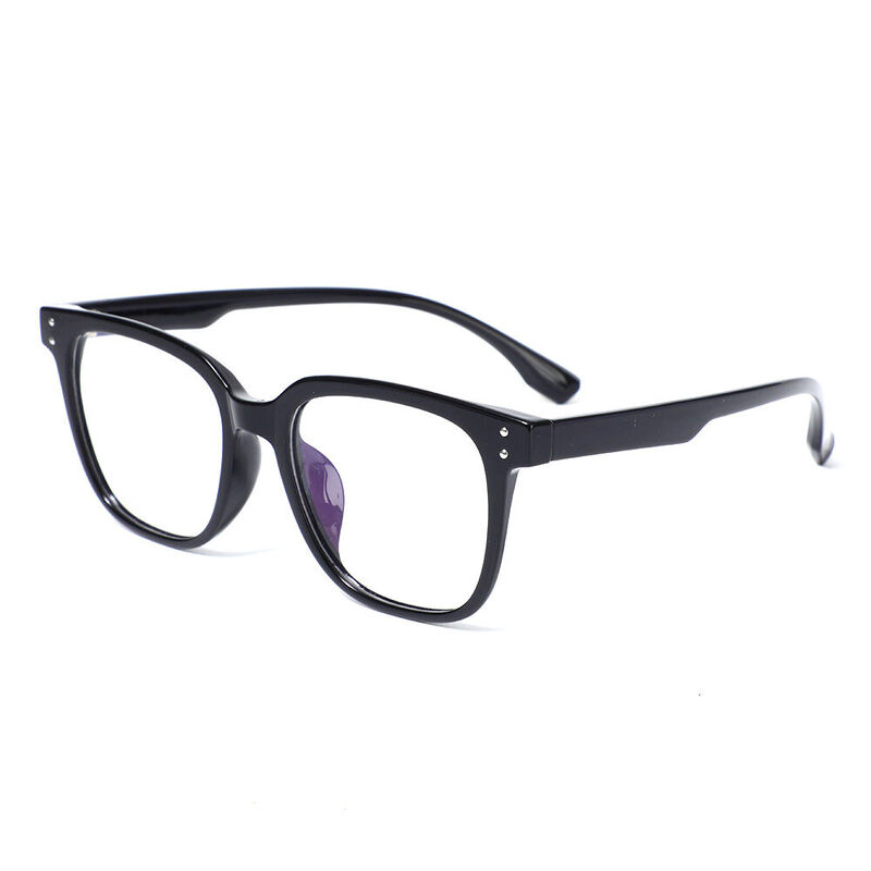 Sebastia Square Black Glasses