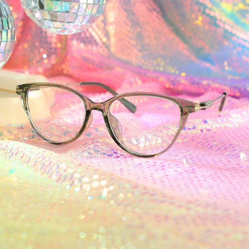 Josephine Cat Eye Green Glasses