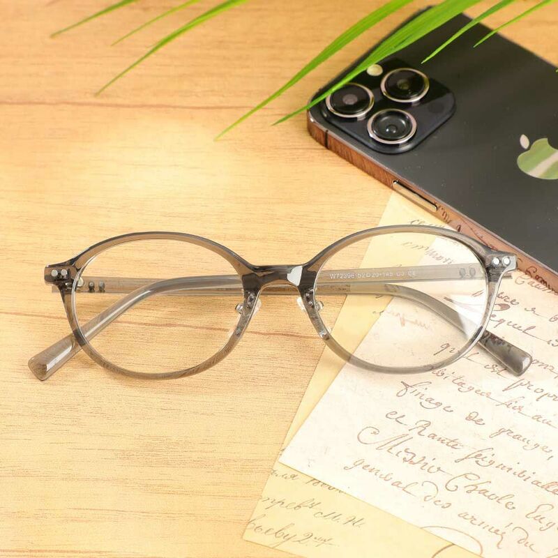 Myra Oval Grey Glasses
